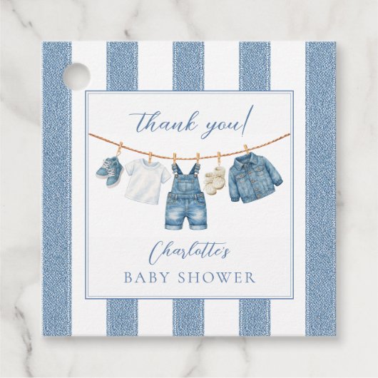 Blue Jean Baby Baby Shower  フェイバータグ (正面)