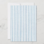 Blue Jean Baby Baby Shower Clothesline Denim 招待状 (裏面)