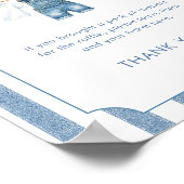 Blue Jean Baby Baby Shower Diaper Raffle Sign ポスター (角)