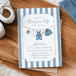 Blue Jean Baby Baby Shower Invitation 招待状