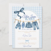 Blue Jean Baby Baby Shower Invitation 招待状 (正面)