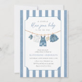 Blue Jean Baby Baby Shower Invitation 招待状 (正面)