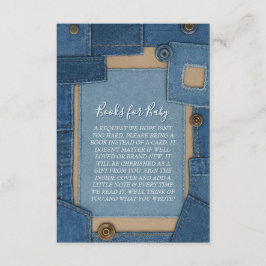 Blue Jean Baby Books for Baby Shower エンクロージャーカード