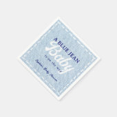 Blue Jean Baby Boy Baby Shower  スタンダードカクテルナプキン (角)