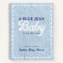 Blue Jean Baby Boy Baby Shower Guest Book ノートブック