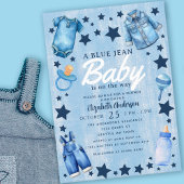 Blue Jean Baby Boy Baby Shower Invitation 招待状