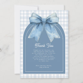 Blue Jean Baby Boy Baby Shower Thank You Card サンキューカード