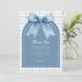 Blue Jean Baby Boy Baby Shower Thank You Card サンキューカード (スタンド正面)
