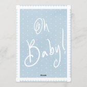 Blue Jean Baby Cute Pink Denim Girl Baby Shower 招待状 (裏面)