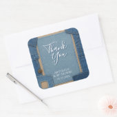 Blue Jean Baby Denim Baby Shower スクエアシール (封筒)