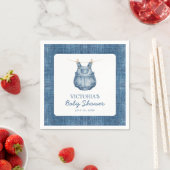 Blue Jean Baby Denim Baby Shower スタンダードカクテルナプキン (インサイチュ)