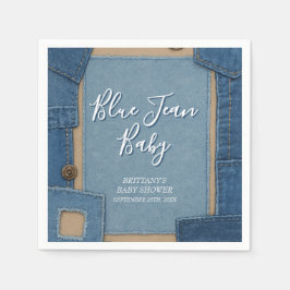 Blue Jean Baby Denim Baby Shower スタンダードカクテルナプキン