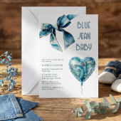 Blue Jean Baby Denim Baby Shower 招待状