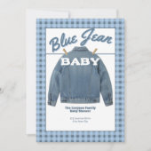 Blue Jean Baby - Denim Shower Custom Invitation 招待状 (正面)