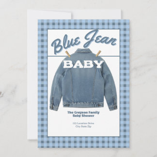 Blue Jean Baby - Denim Shower Custom Invitation 招待状