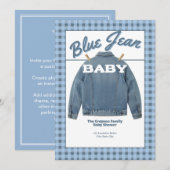 Blue Jean Baby - Denim Shower Custom Invitation 招待状 (正面/裏面)