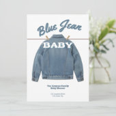 Blue Jean Baby - Denim Shower Custom Invitation 招待状 (スタンド正面)