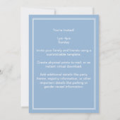 Blue Jean Baby - Denim Shower Custom Invitation 招待状 (裏面)