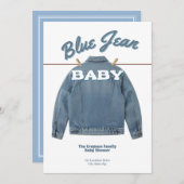 Blue Jean Baby - Denim Shower Custom Invitation 招待状 (正面/裏面)