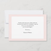 Blue Jean Baby Girl Baby Shower サンキューカード (裏面)