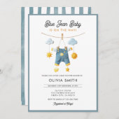Blue Jean Baby Is On The Way Baby Shower 招待状 (正面/裏面)