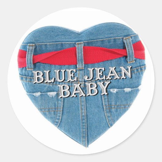 Blue Jean Baby Round Sticker ラウンドシール (正面)