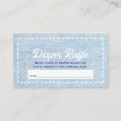 Blue Jean Baby  Shower Boy Diaper Raffle Ticket エンクロージャーカード (正面)