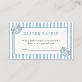 Blue Jean Baby Shower Denim Diaper Raffle エンクロージャーカード