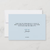 Blue Jean Baby Shower - Denim Theme サンキューカード (裏面)