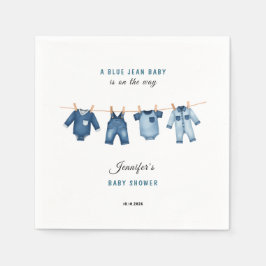 Blue Jean Baby Shower - Denim Theme スタンダードカクテルナプキン