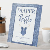 Blue jean baby shower for girl diaper raffle 台座サイン (インサイチュ)