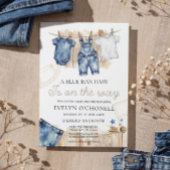Blue Jean Baby Shower Invitation 招待状