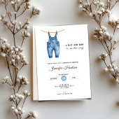 Blue Jean Baby Shower Invitation - Denim Theme 招待状