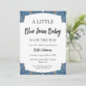 blue jean baby shower invitations 招待状 (スタンド正面)