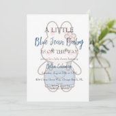 blue jean baby shower invitations 招待状 (スタンド正面)