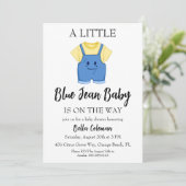 blue jean baby shower invitations 招待状 (スタンド正面)