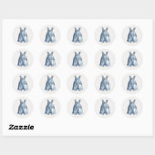 Blue Jean Baby Shower Simple Envelope Stickers ラウンドシール (シート)