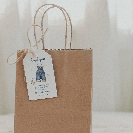 Blue Jean Baby Shower Thank You ギフトタグ