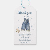 Blue Jean Baby Shower Thank You ギフトタグ (正面)