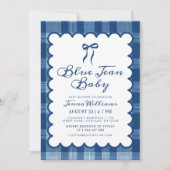 Blue Jean Boy Baby Shower  招待状 (正面)