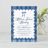Blue Jean Boy Baby Shower  招待状 (スタンド正面)