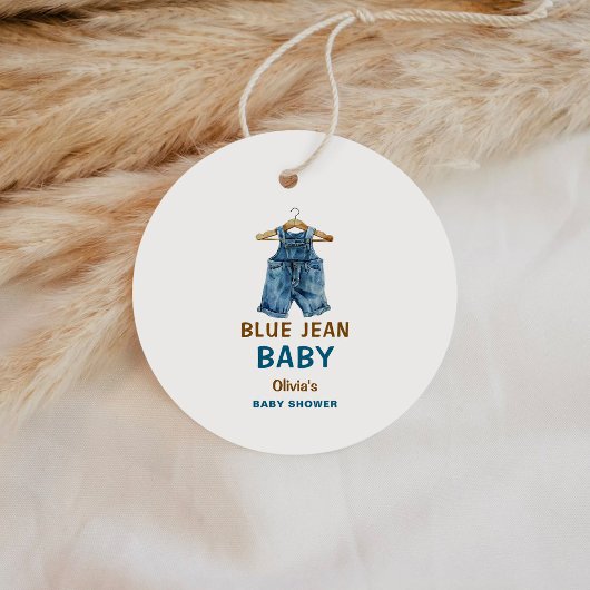 Blue Jean Boy Western Baby Shower フェイバータグ