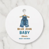 Blue Jean Boy Western Baby Shower フェイバータグ (正面)