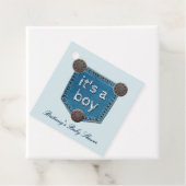 Blue Jean Denim男の子の赤ちゃんシャワー フェイバータグ (インサイチュ)