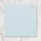 Blue Jean Denim男の子の赤ちゃんシャワー フェイバータグ (裏面)