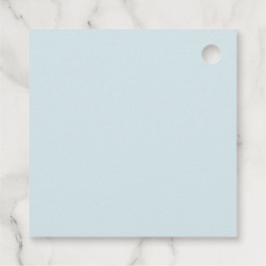 Blue Jean Denim男の子の赤ちゃんシャワー フェイバータグ (裏面)