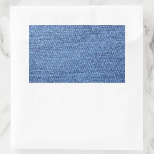 Blue Jean Denim背景 長方形シール (バッグ)