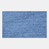 Blue Jean Denim背景 長方形シール (正面)