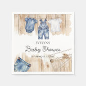 Blue Jean Denim  スタンダードカクテルナプキン (正面)