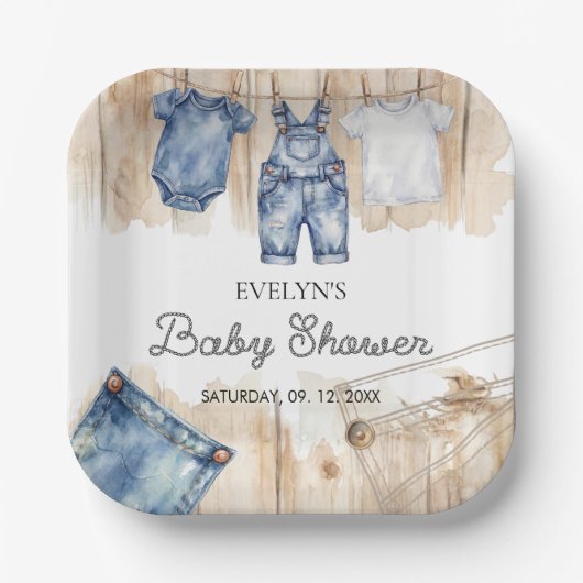 Blue Jean Denim  ペーパープレート (正面)